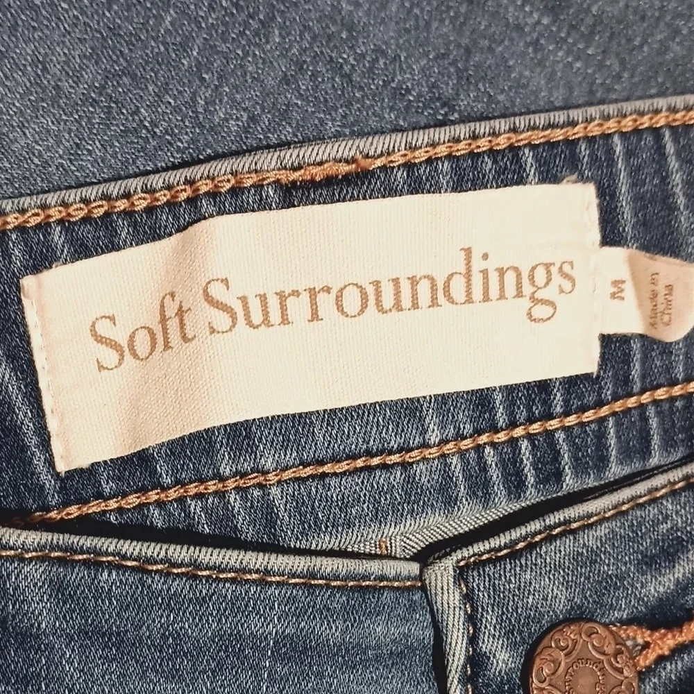 Soft Surroundings Denim Pull-On high waist, Pants Size M
